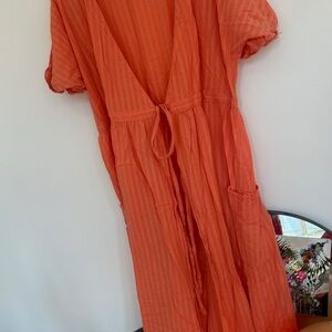 Elegant Orange Maxi Dress